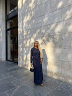 Long-Sleeve Button-Up Top & Maxi Skirt Co-Ord