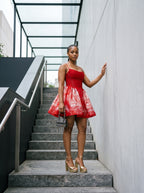 Lace-Up Corset Skater Dress