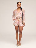 Floral Print Blouse and Shorts Co-Ord Set
