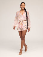Floral Print Blouse and Shorts Co-Ord Set